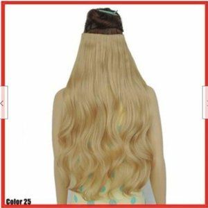 Golden Blonde #25 Clip In Hair Extensions 24"